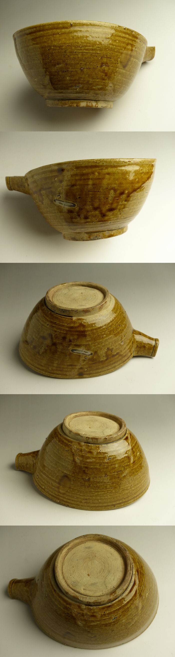 880『麦わら 鉄釉 片口』　/骨董品 古美術 アンティーク 古玩 880『麦わら 鉄釉 片口』 /骨董品 古美術 アンティーク 古玩