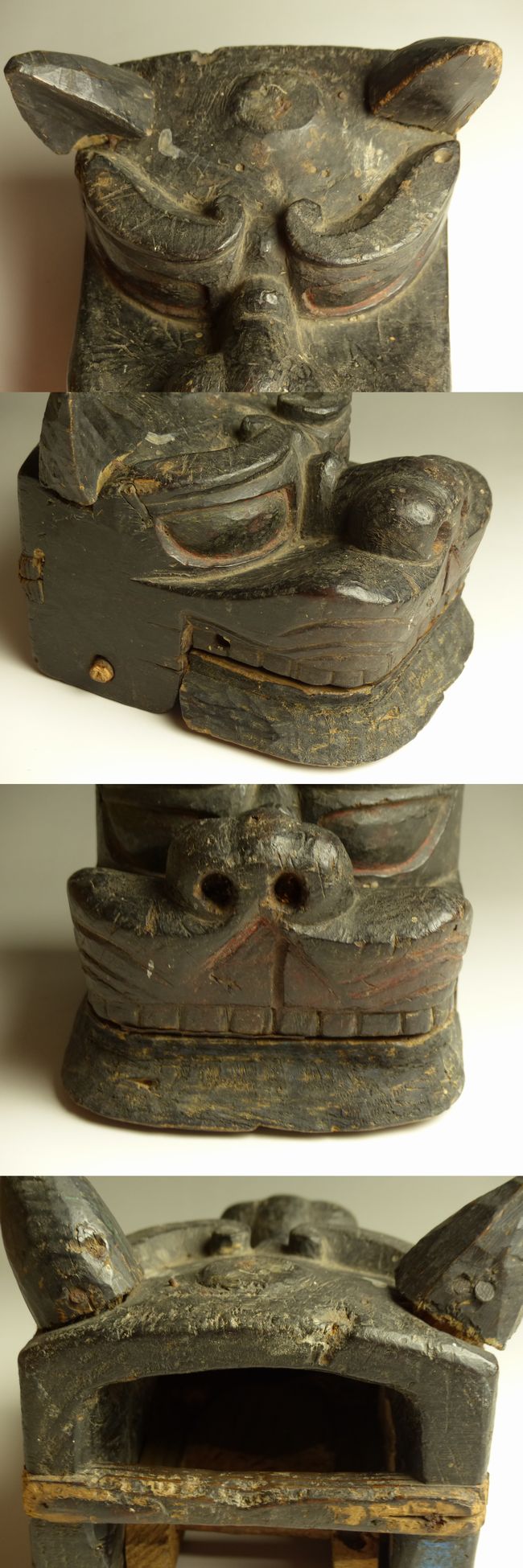 古美術 猫 - 木彫獅子頭 | 古美術品専門サイト fufufufu.com