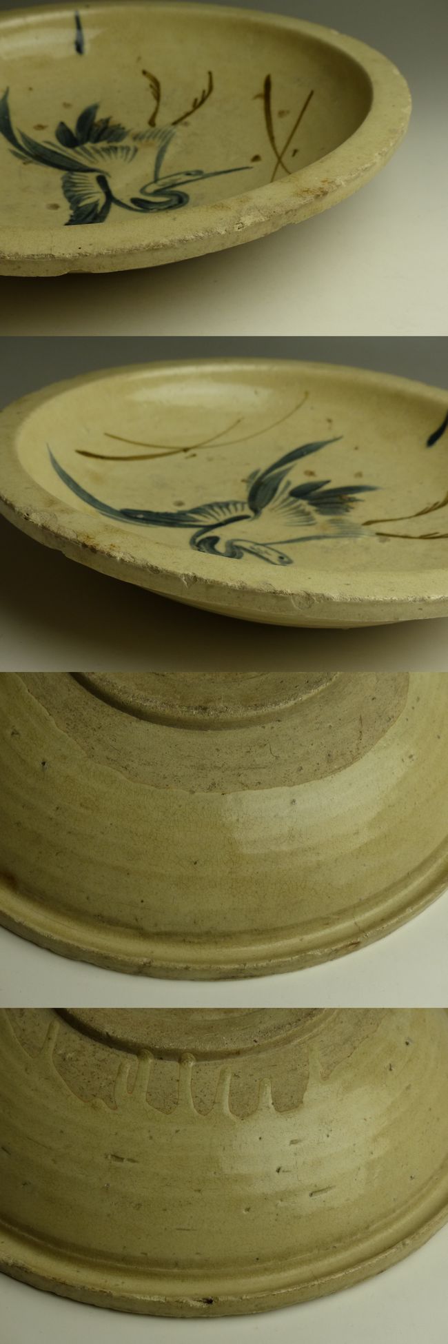 味の佳い 瀬戸 石皿 古美術 古道具 アンティーク 古瀬戸 石皿 絵瀬戸 皿 古美術 骨董 民藝 大堀相馬焼 珍品