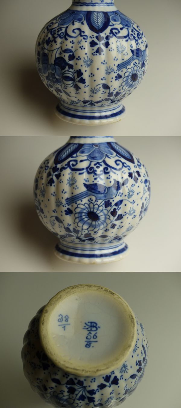 古美術 猫 - 染付花蝶文瓢徳利 | 古美術品専門サイト fufufufu.com