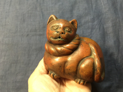 江戸時代 銅鋳造 猫水滴（ねこすいてき） ColBase