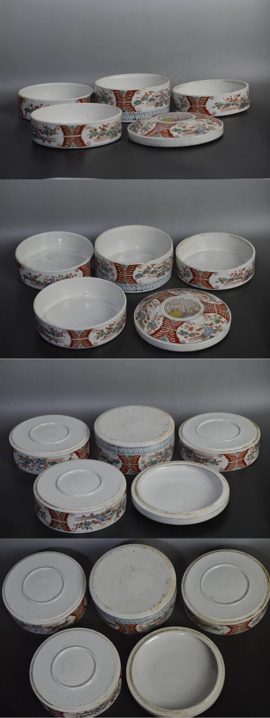 讃岐今昔 - 古伊万里色絵四段重鉢 | 古美術品専門サイト fufufufu.com
