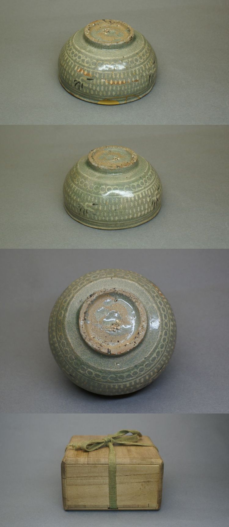 高麗青磁 白象嵌 盃 三島盃 14世紀頃 酒器 ぐい呑み 古美術 古道具 高麗青磁盃 | 古美術いもと