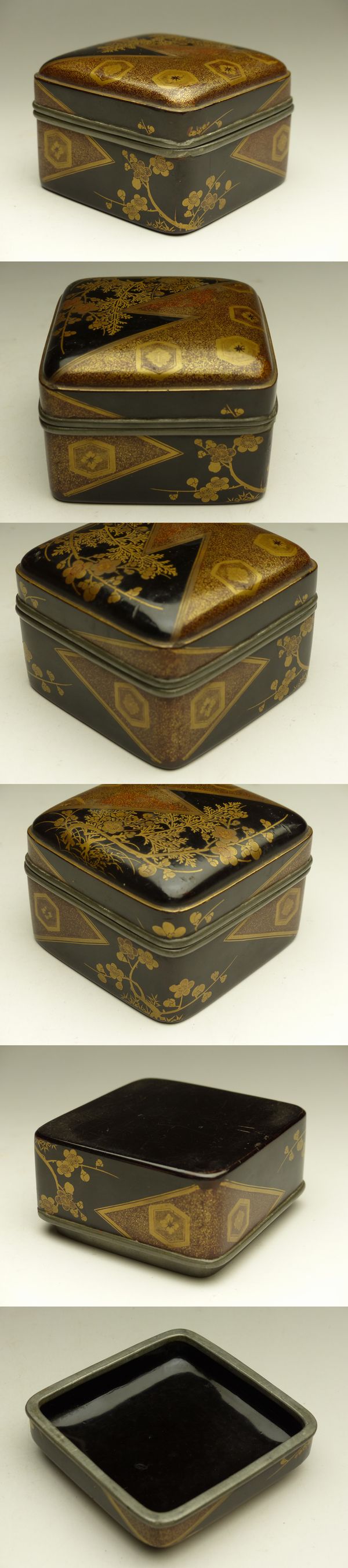 古美術 猫 - 蒔絵錫縁箱 | 古美術品専門サイト fufufufu.com