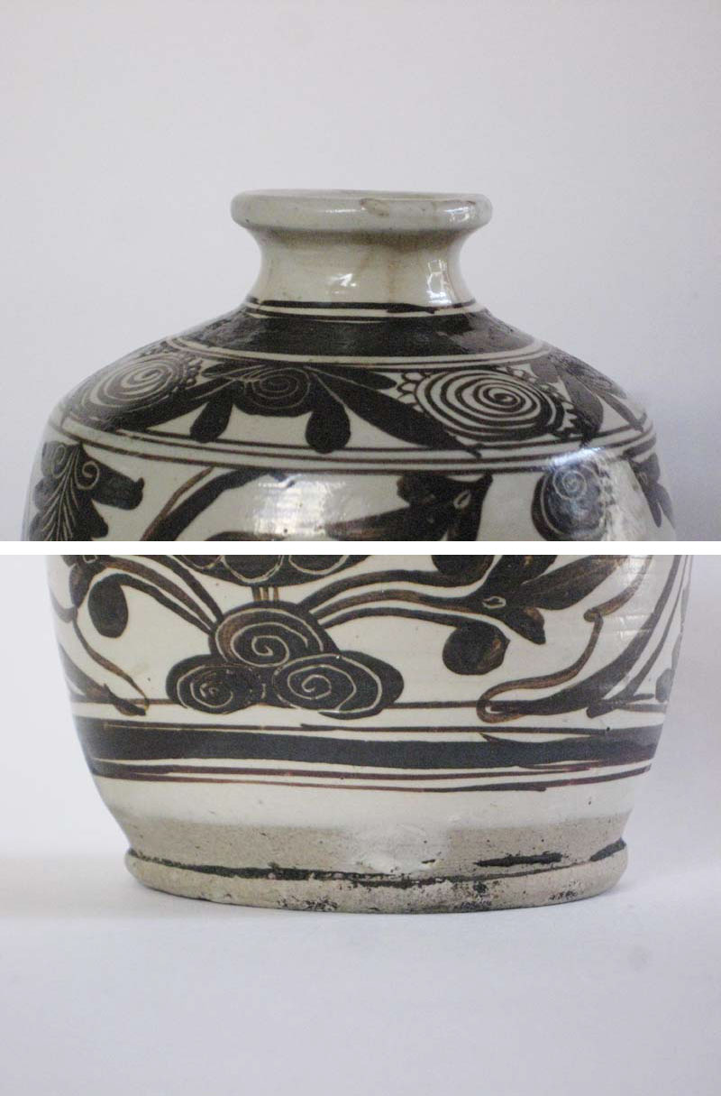 原古美術店 - 磁州窯 鉄絵牡丹紋瓶 | 古美術品専門サイト fufufufu.com