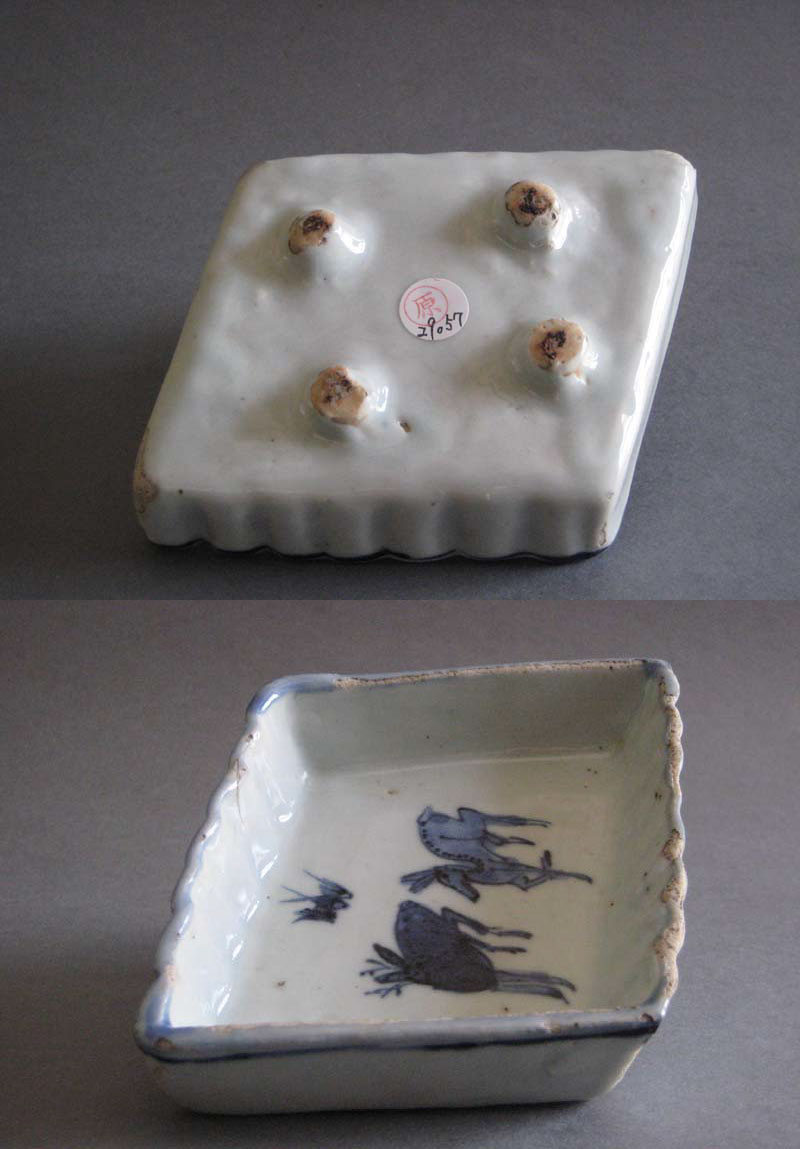 原古美術店 - 古染付鹿図菱型向付 | 古美術品専門サイト fufufufu.com