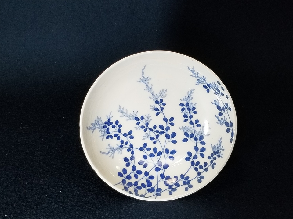 古美術長陽堂 - 後期鍋島 萩図 輪花五寸皿 | 古美術品専門サイト