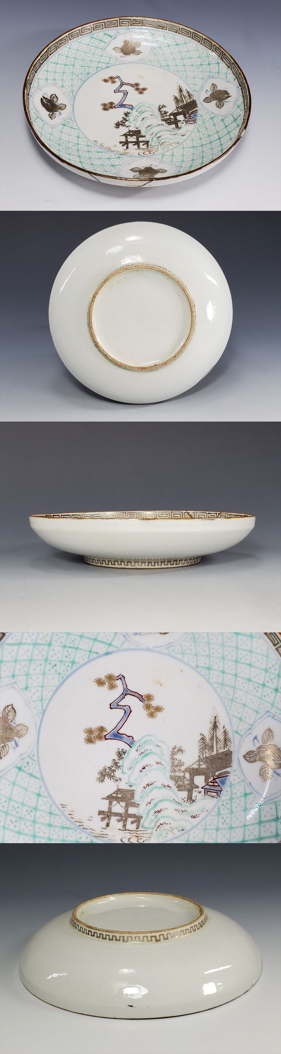 古美術長陽堂 - 伊万里 仁清手家屋図 五寸皿 | 古美術品専門サイト