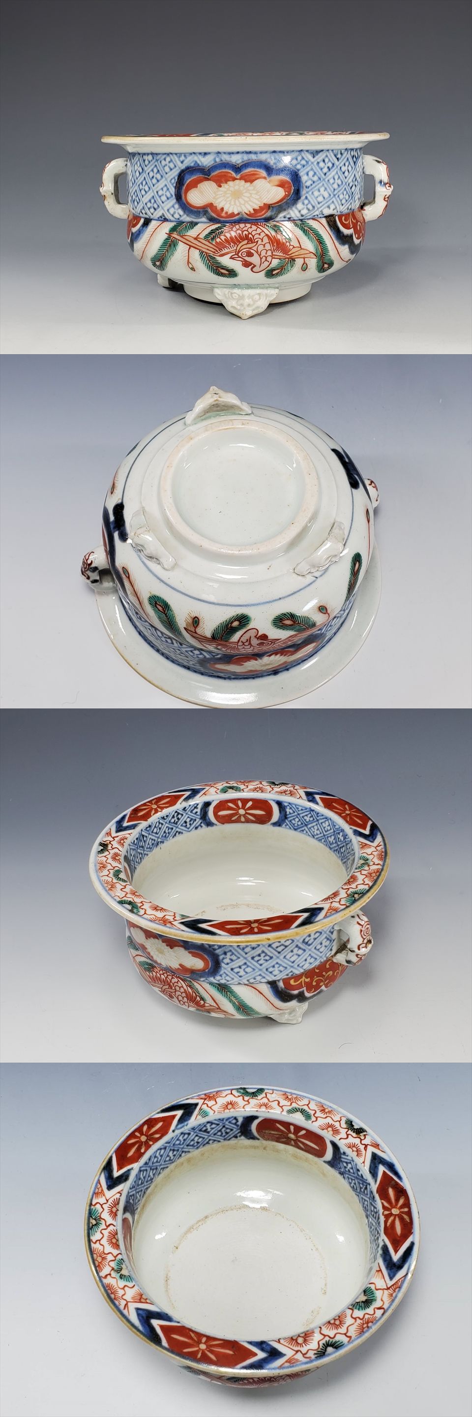 古美術長陽堂 - 常】伊万里 鬼面三足火入 | 古美術品専門サイト fufufufu.com
