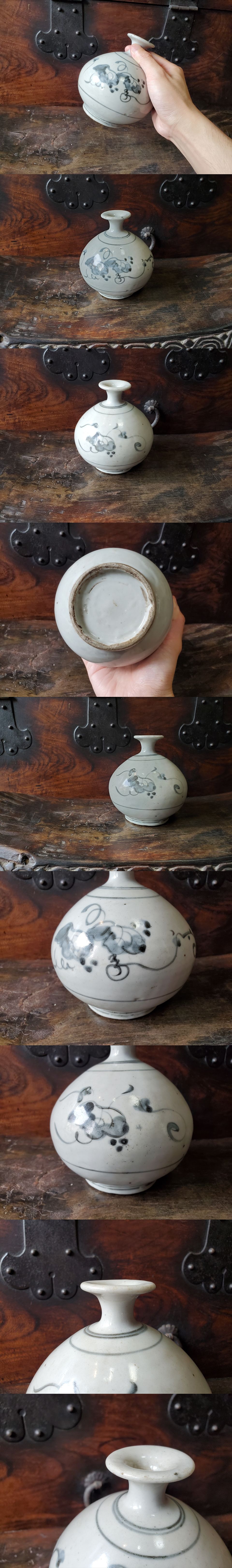 古美術長陽堂 - 波佐見 染付葡萄図 大油壺 | 古美術品専門サイト