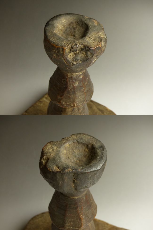 古美術 猫 - 李朝 木の燭台 | 古美術品専門サイト fufufufu.com