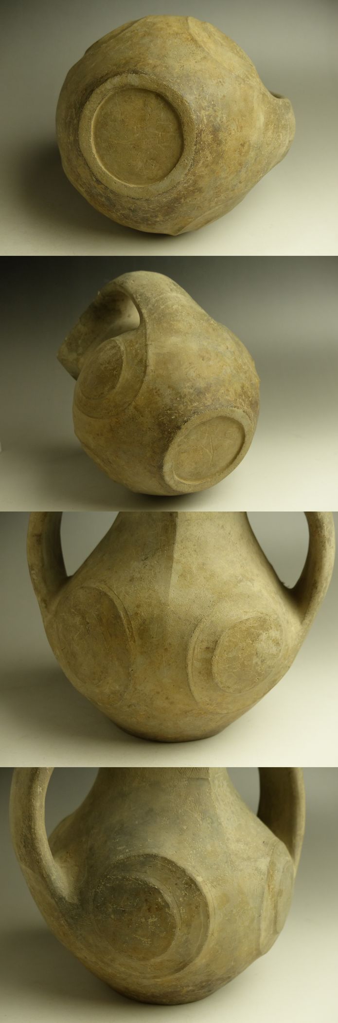 古美術 猫 - 漢うず文双耳壺 | 古美術品専門サイト fufufufu.com