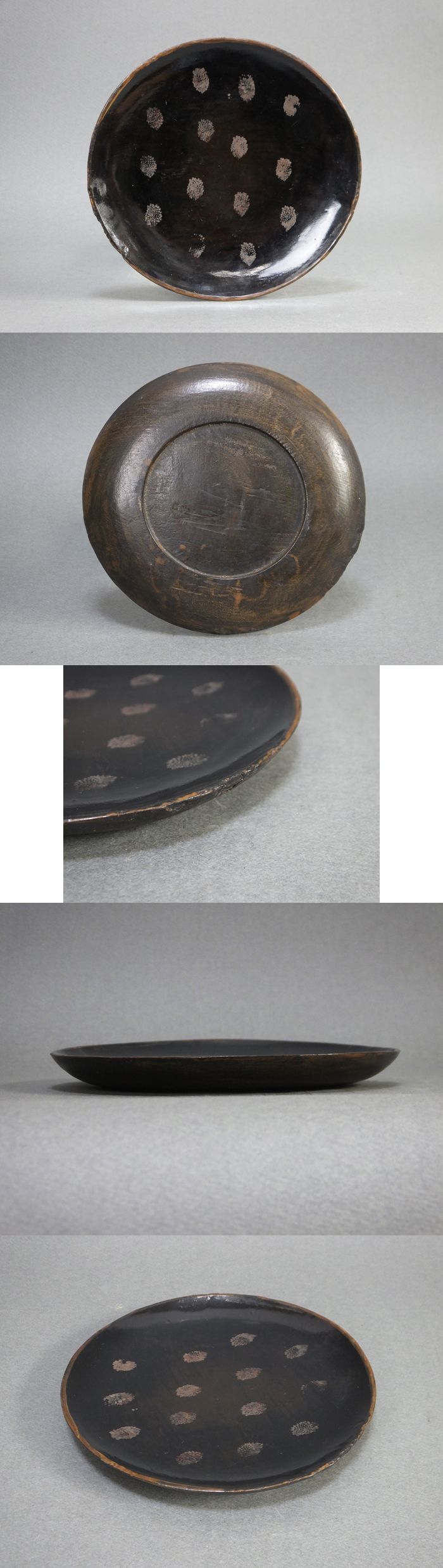 古童 - 浄法寺 漆絵印花文木皿 二客 | 古美術品専門サイト fufufufu.com