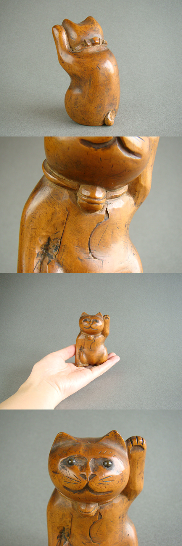 古童 - 木彫 招き猫 | 古美術品専門サイト fufufufu.com