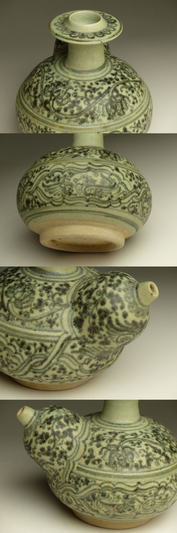 古美術 猫 - 宋胡録唐草文ケンディ | 古美術品専門サイト fufufufu.com
